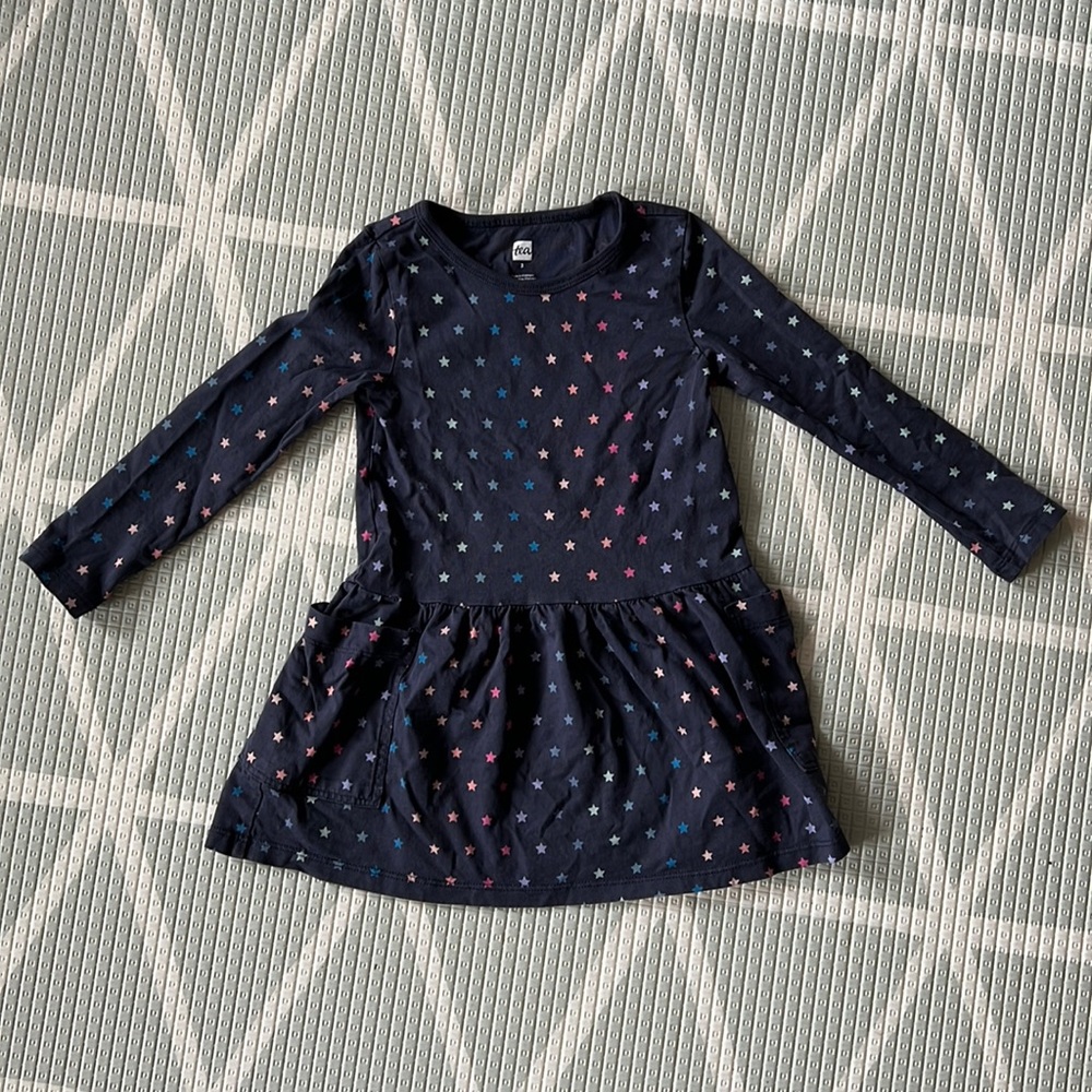 Tea Collection Rainbow Stars Dress 3T